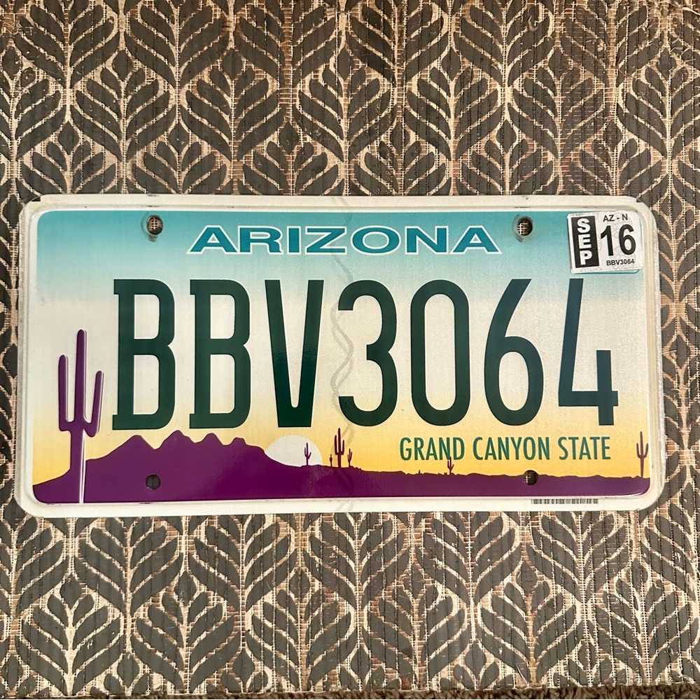Arizona Grand Canyon State License Plate